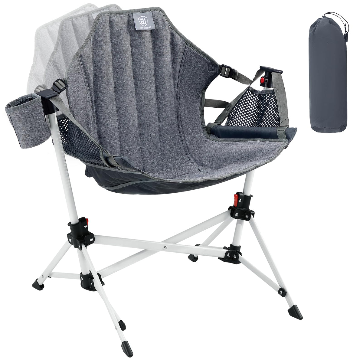 EVER ADVANCED Kids Hammock Chair foldable frame for quick outdoor seating