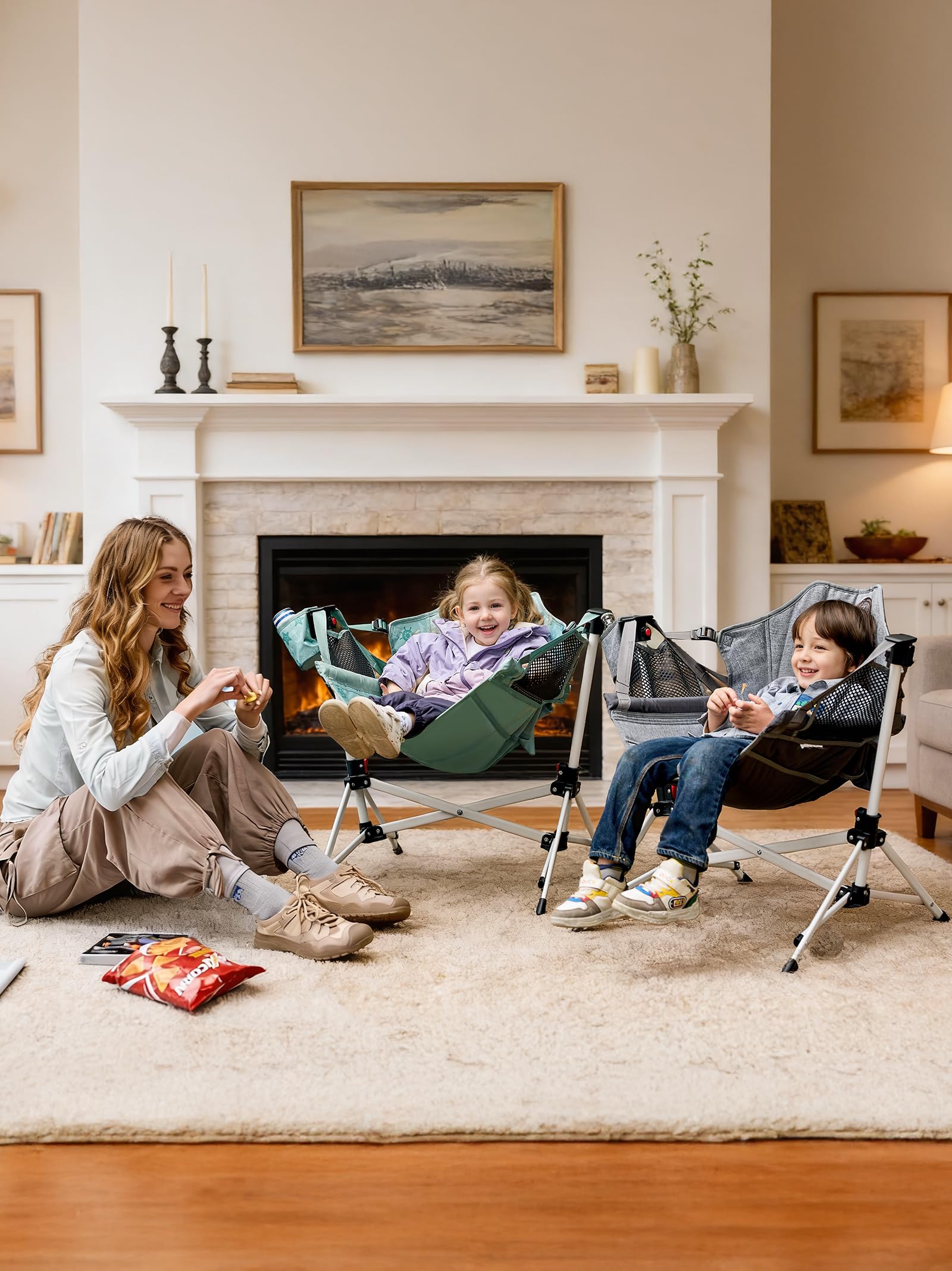 EVER ADVANCED Kids Hammock Chair indoors offers cozy seating