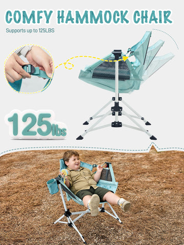 EVER ADVANCED kids hammock chair side table and cup holder handy