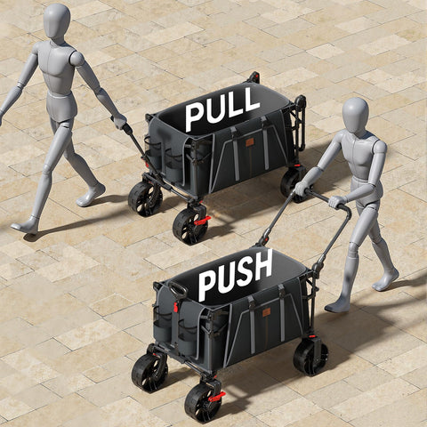 EVER ADVANCED push-pull wagon handle is adjustable for comfortable daily use.