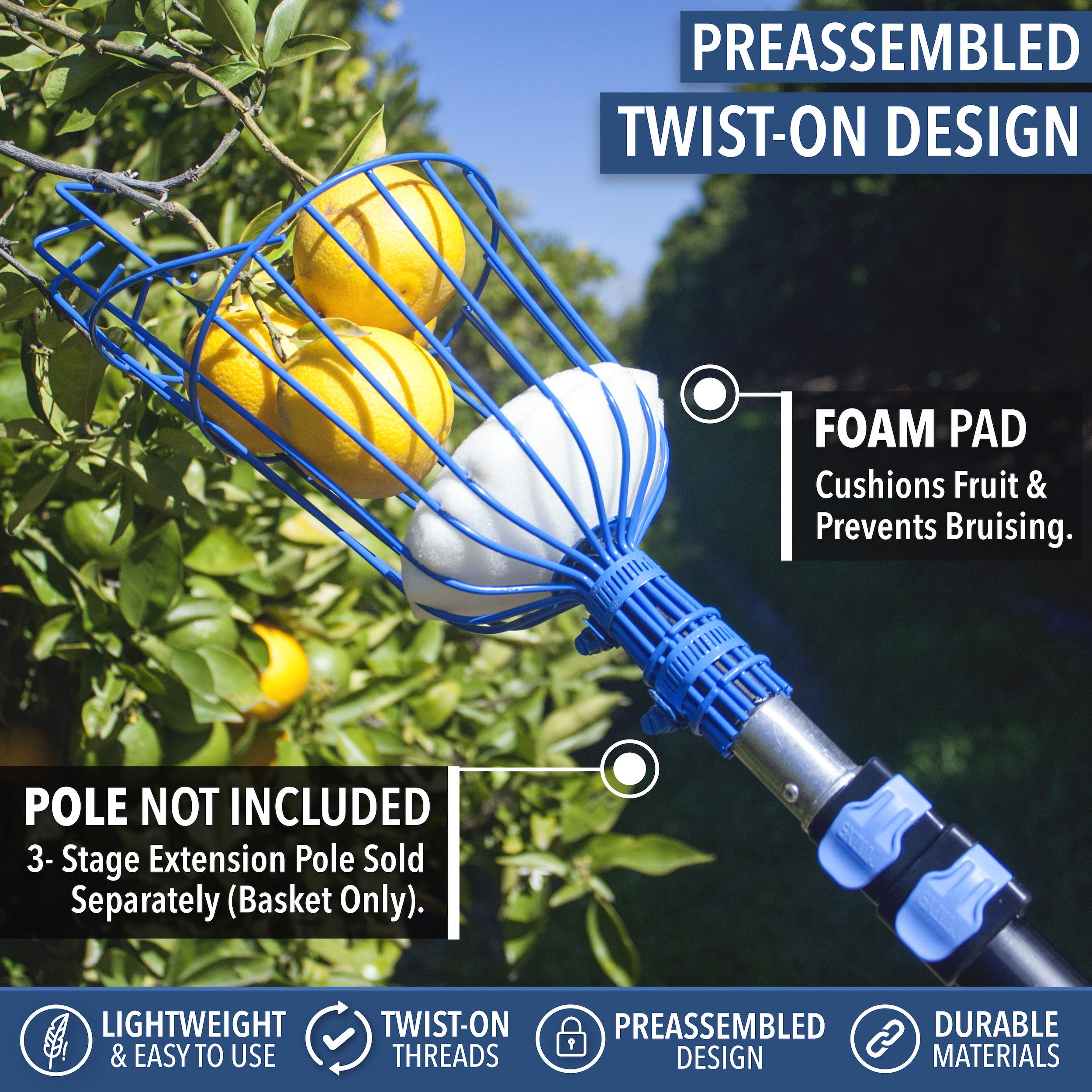 EVERSPROUT Universal threading compatibility for extended reach in orchards