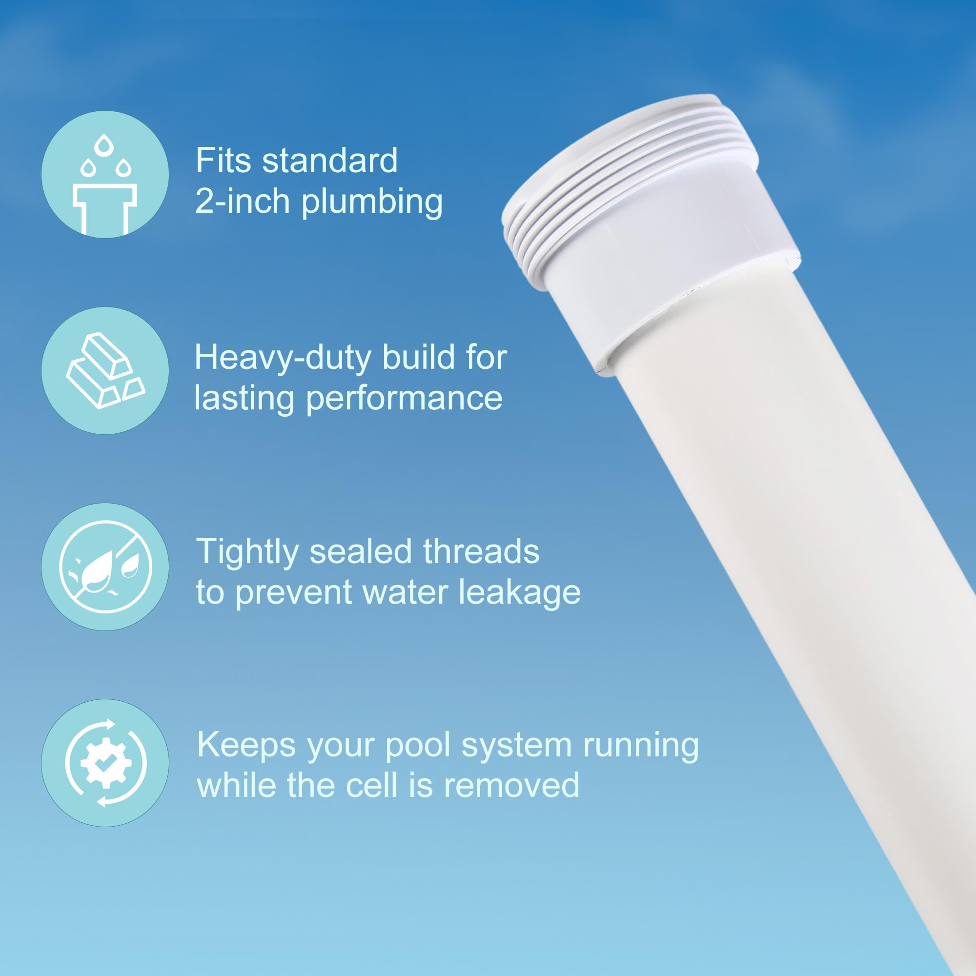 EverCrystal dummy bypass compatible with Hayward T-CELL-5 for quick seasonal maintenance.