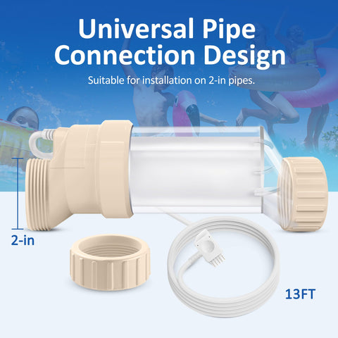 EverCrystal salt cell generates chlorine automatically to simplify pool maintenance.