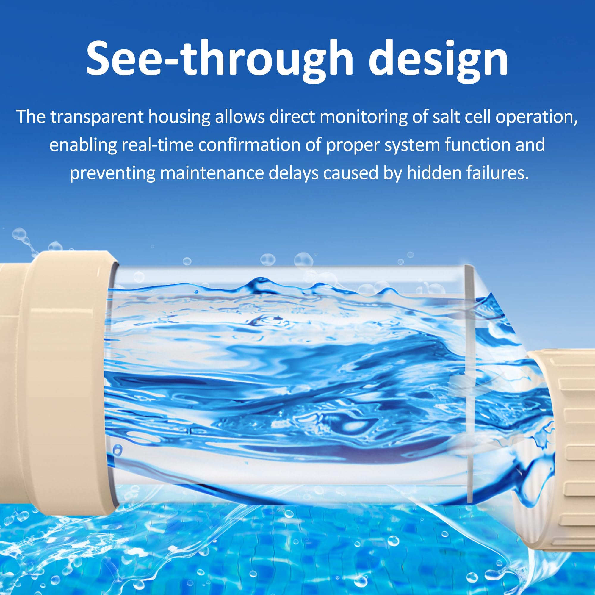 EverCrystal salt cell horizontal mounting supports stable, easy installation.