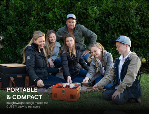 Everdure CUBE offers 115 square inches of grilling surface for small gatherings.