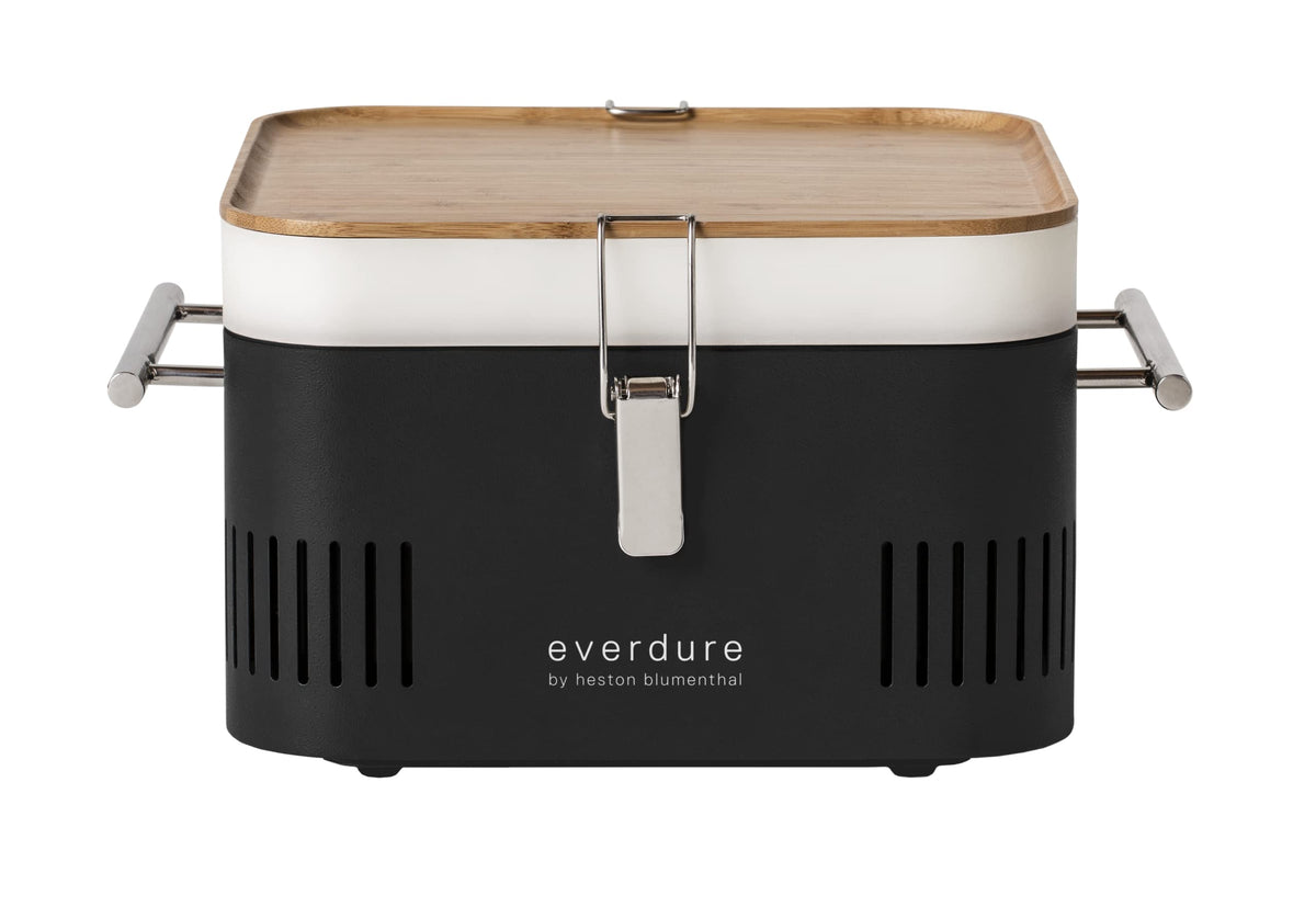 Everdure CUBE portable grill on a compact design for travel-ready grilling.