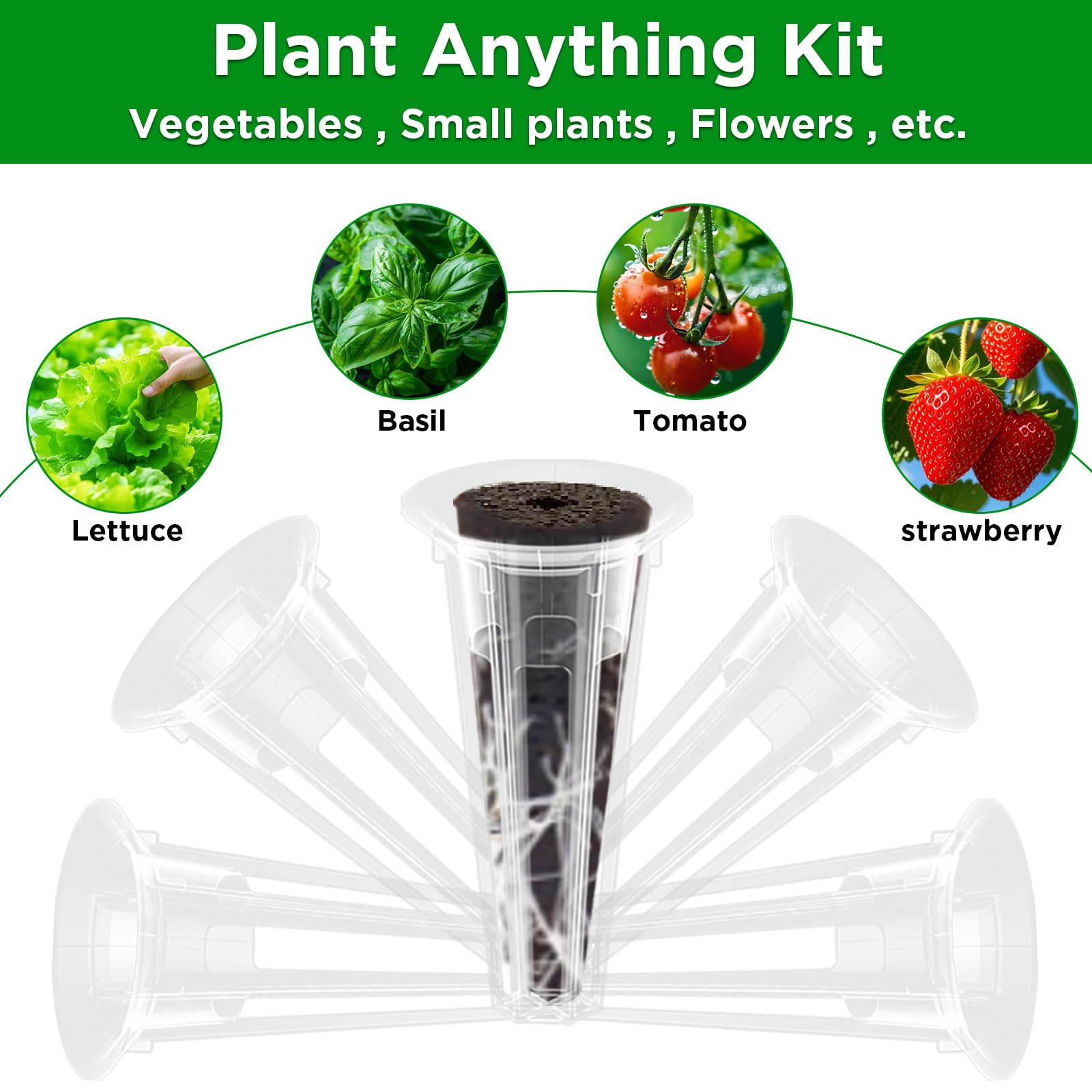Evereco 50 pack grow baskets set, easy upgrades for growing cycles.