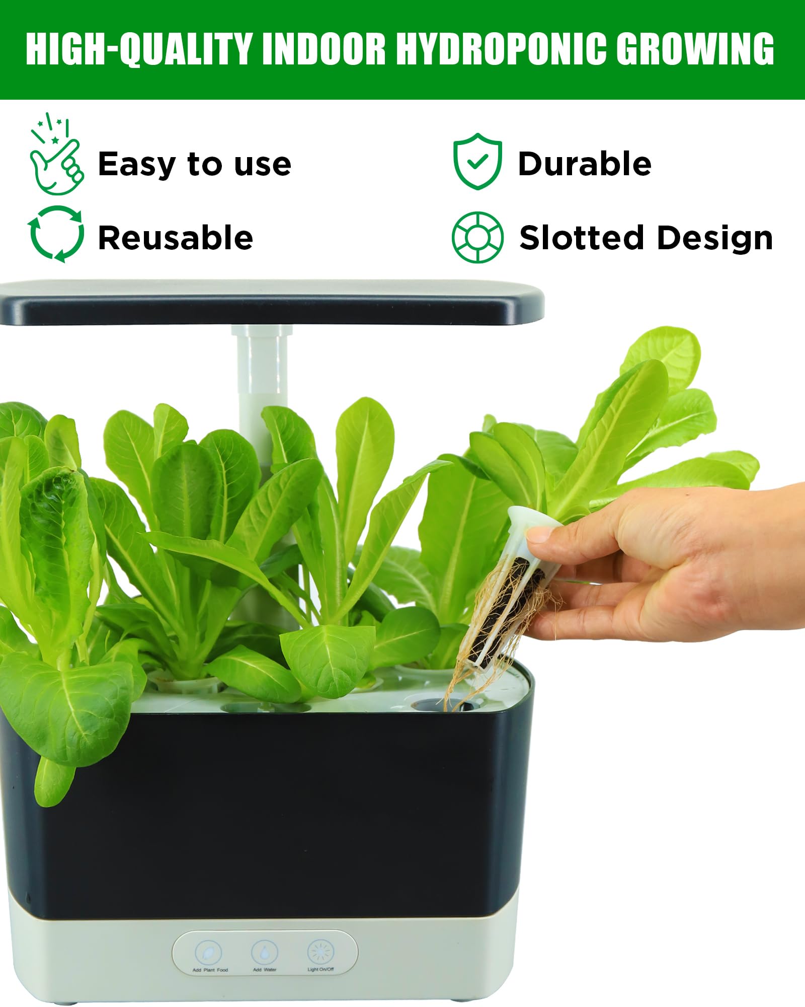Evereco basket set for hydroponics, fits aero garden kits for simple maintenance.