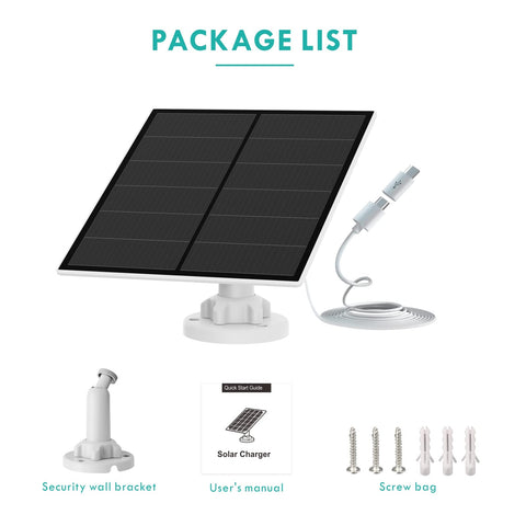 Package includes mount, screws, USB-C connector, and manual for quick install.
