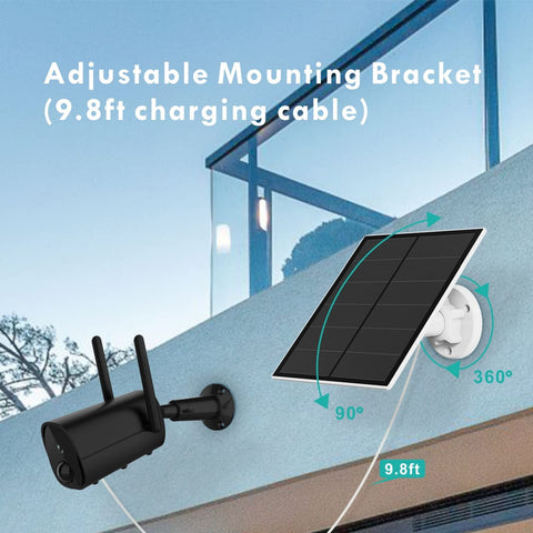 Nine-point-eight-foot cable extends installation reach for flexible placement.