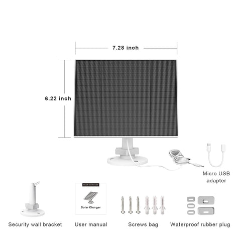 EverExceed durable outdoor solar panel kit for EufyCam with included screws and brackets.