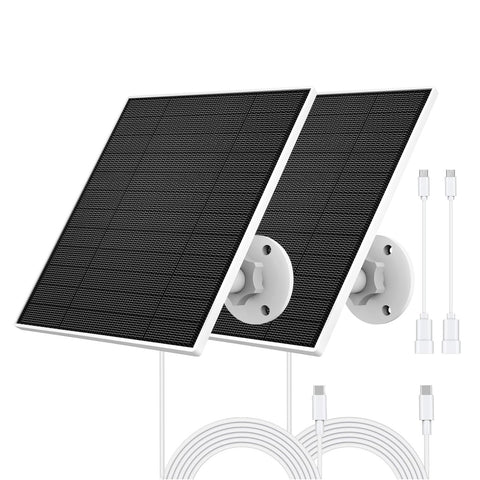 EverExceed solar panel on wall mount for EufyCam, easy 360-degree positioning.