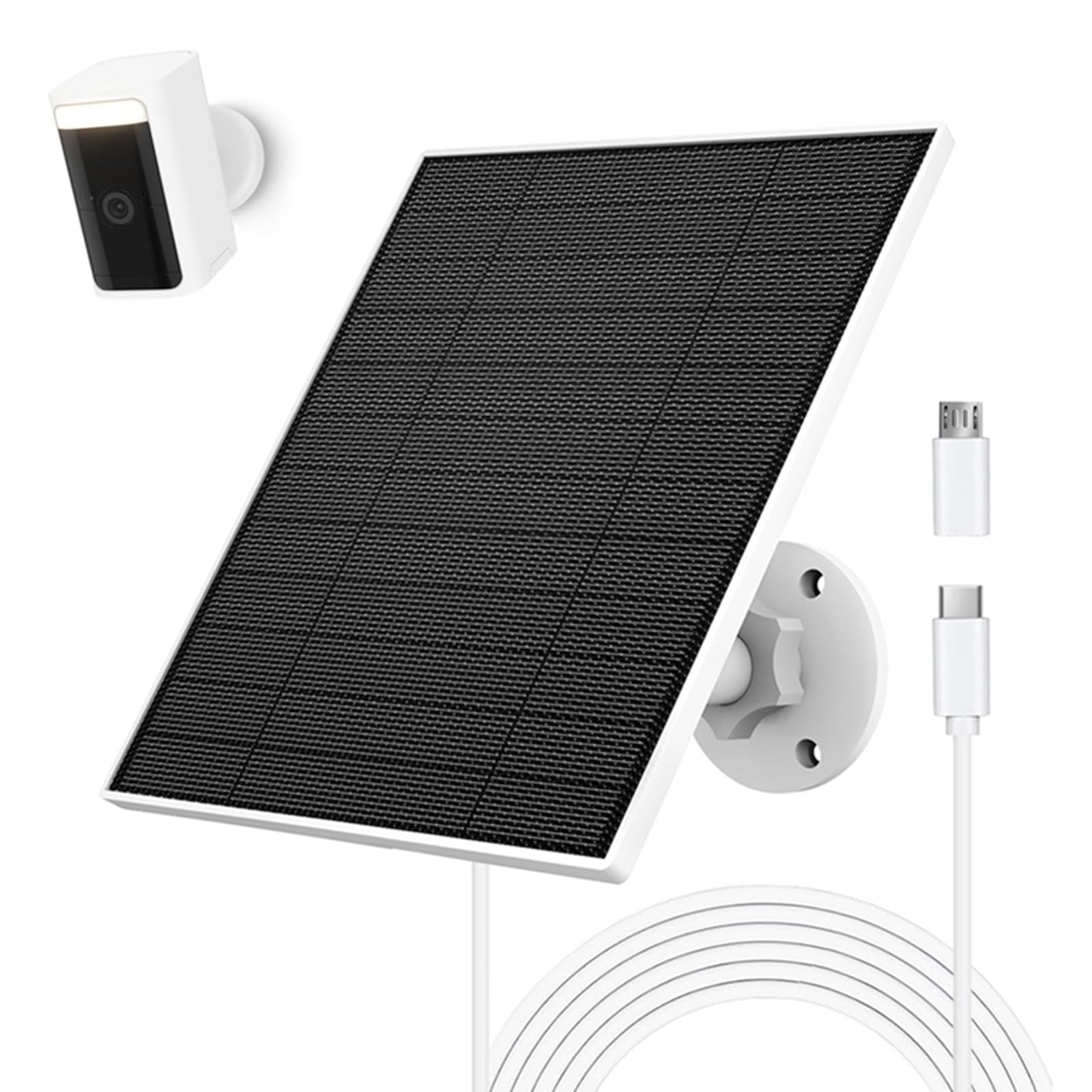 EverExceed Wyze solar panel front view for outdoor camera charging.