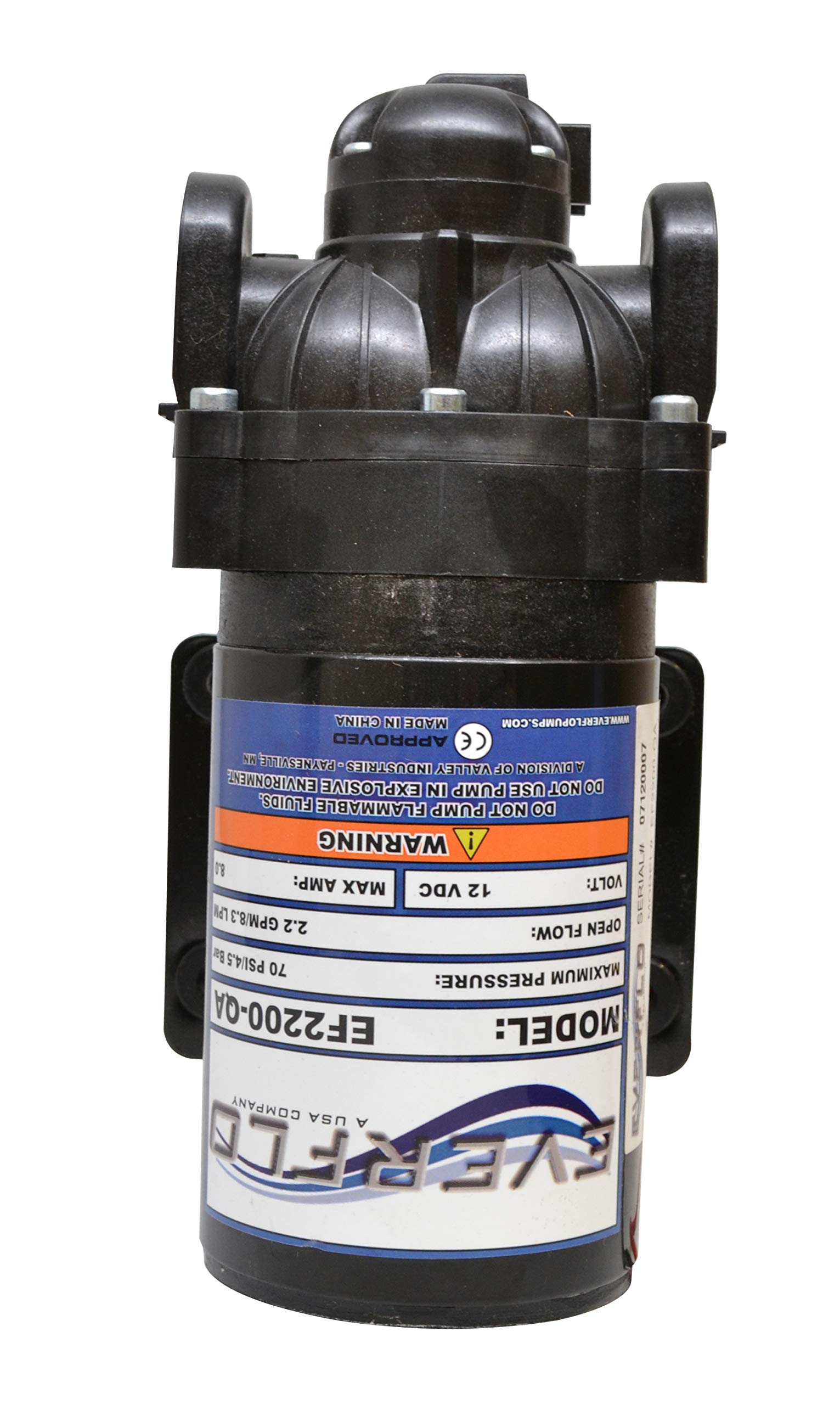 Everflo EF2200-QA-BOX self-priming up to ten feet reduces priming downtime.