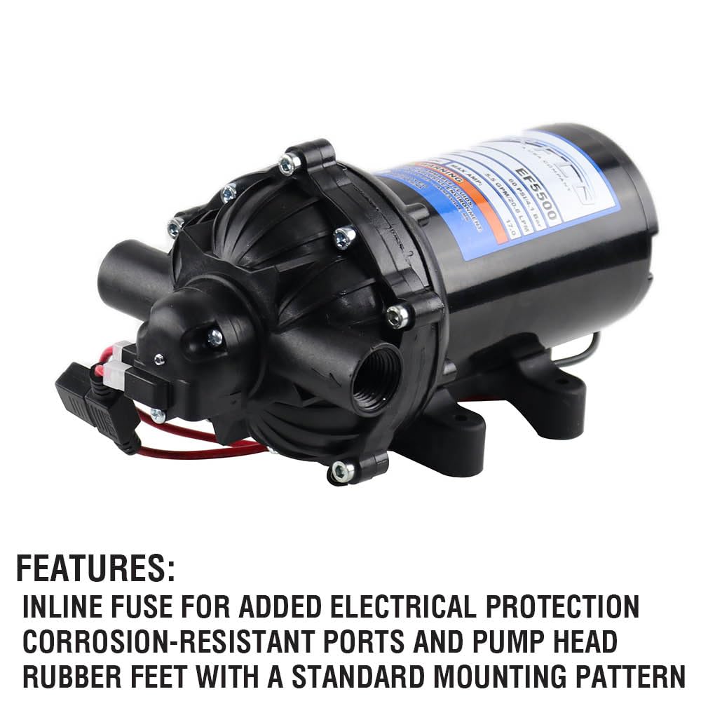 Everflo EF5500-BOX Santoprene diaphragm supports reliable operation under varied fluids.