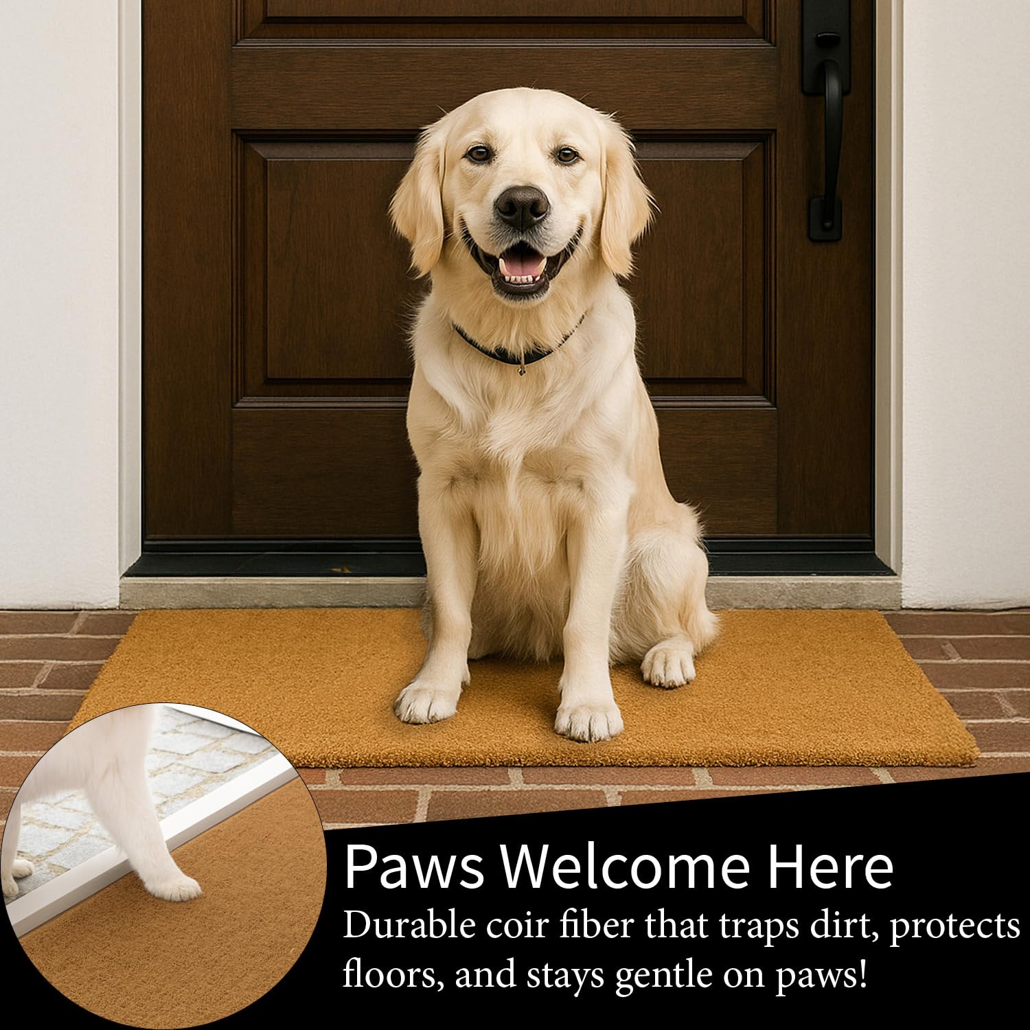 Evergreen Flag anti-slip backing keeps the doormat securely in place.