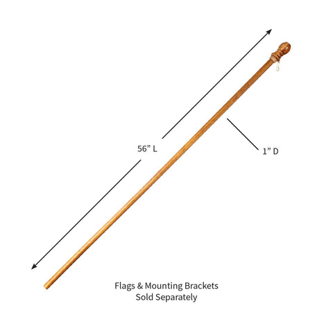 Clip ring securing sleeved flags on the Evergreen Flag pole