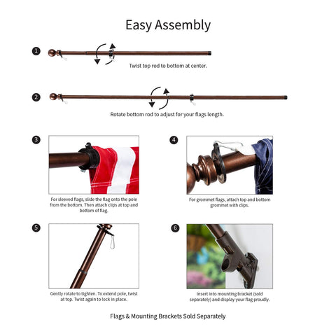 Evergreen Flag easy-assembly pole for quick outdoor setup
