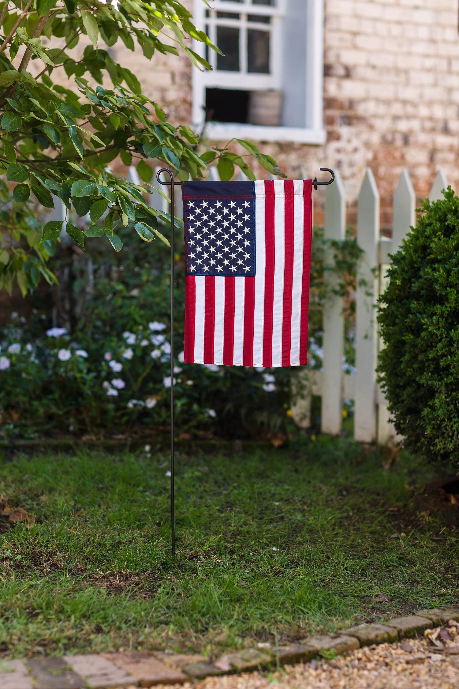 Evergreen Flag gravesite-patriotic-flag suitable for veterans memorial displays.