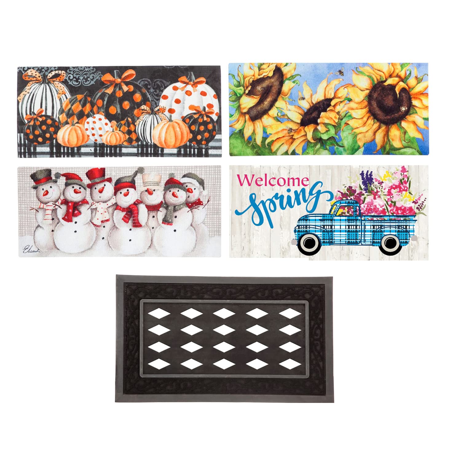 Evergreen Flag Sassafras doormat tray with inserts, low-profile and durable