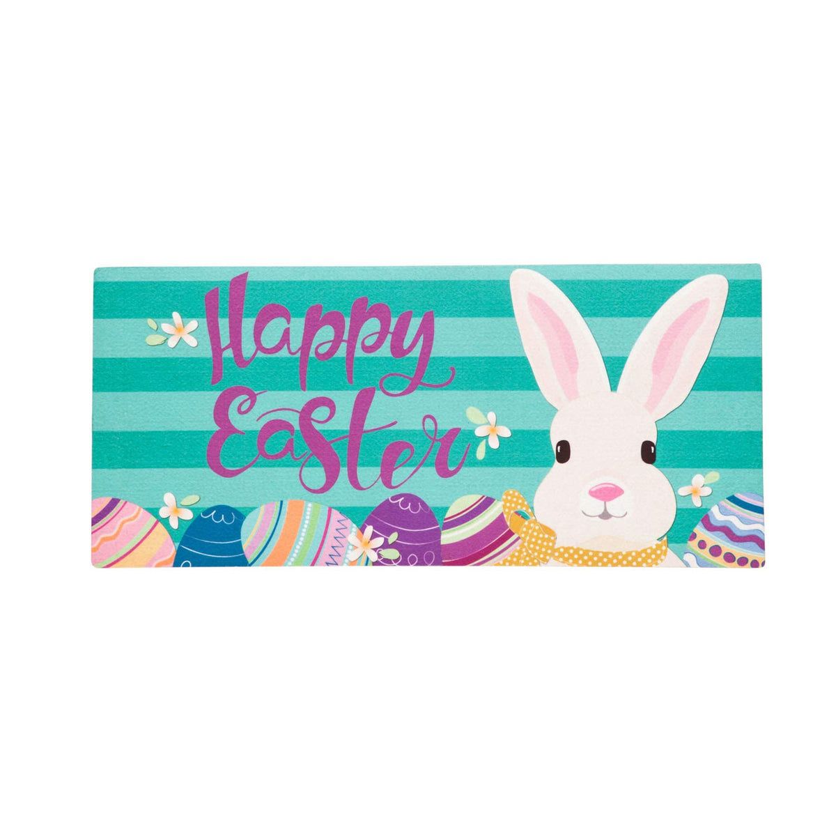 Evergreen Flag Sassafras Easter Bunny insert with cheerful art for welcoming spring entryways.