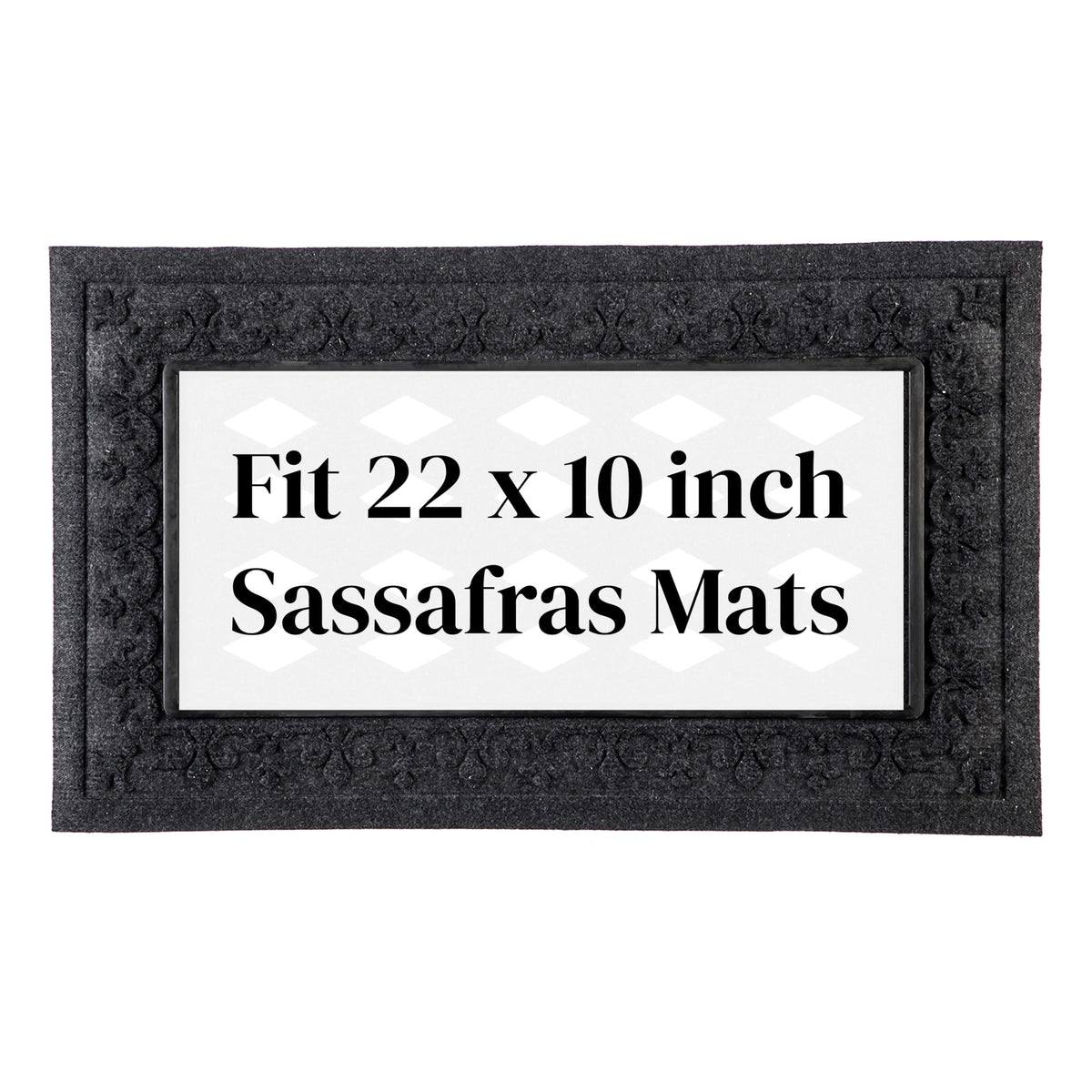 Evergreen Flag Sassafras mat tray on a front door showing all-weather durability and curb appeal