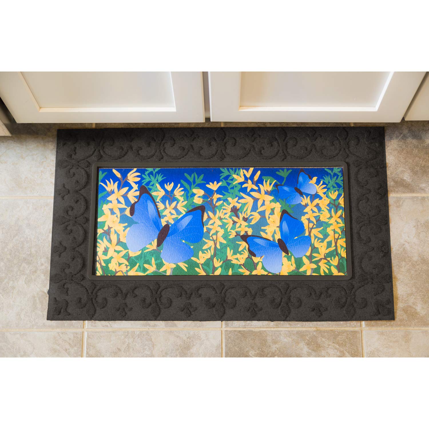 Switchable Sassafras mats designed to refresh your entry with seasonal style