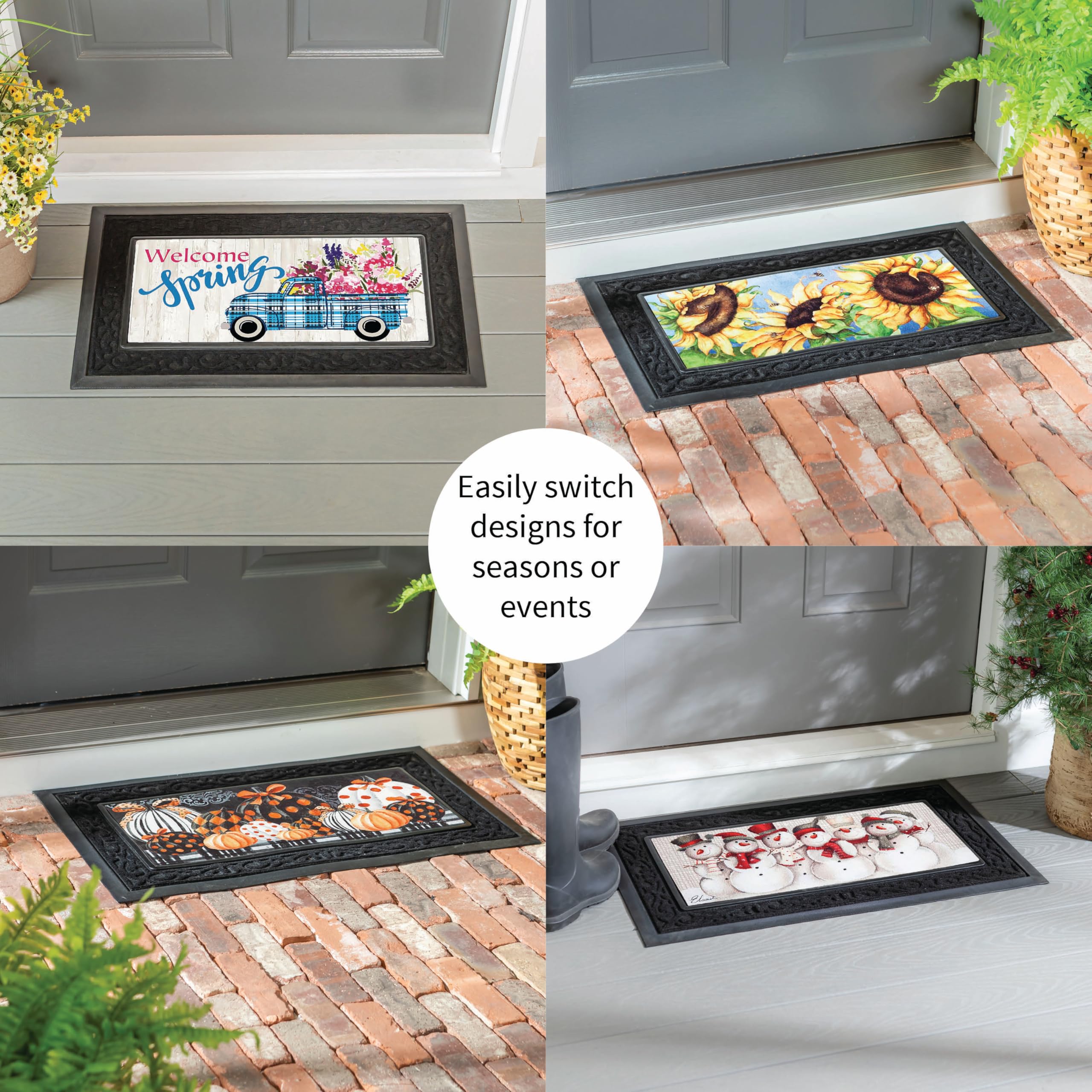 Evergreen Flag Sassafras non-slip tray backing keeps mat secure
