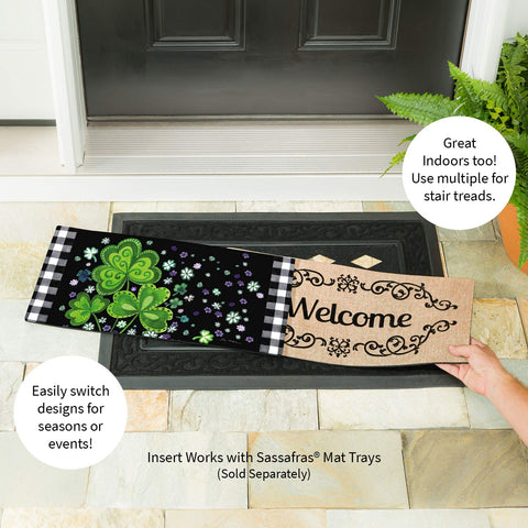 Evergreen Flag Sassafras lucky gnome insert creates playful St. Patrick vibes
