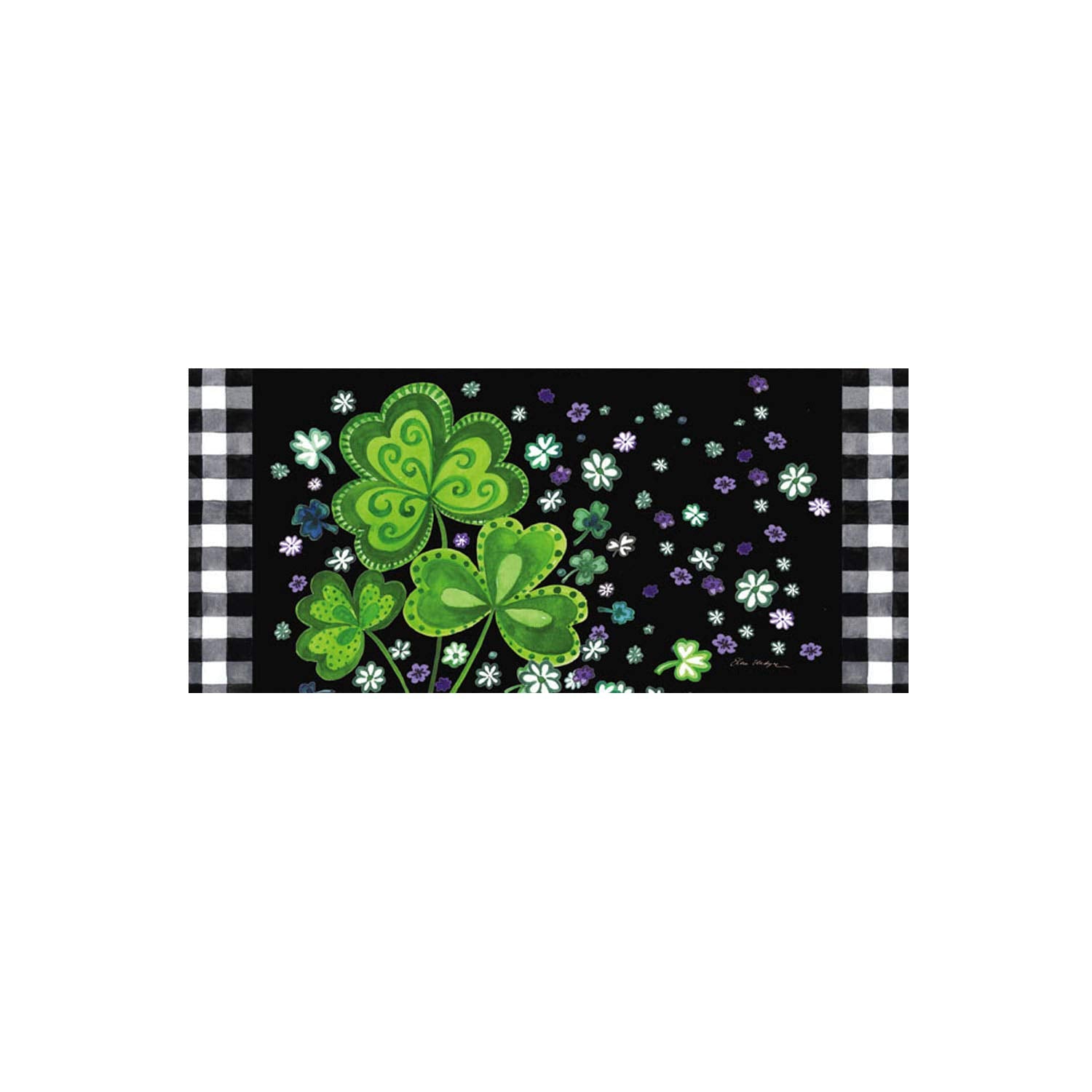 Evergreen Flag Sassafras shamrocks insert boosts curb appeal and seasonal welcome