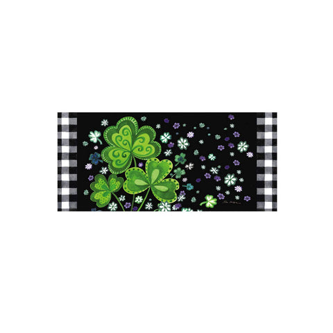 Evergreen Flag Sassafras shamrocks insert boosts curb appeal and seasonal welcome