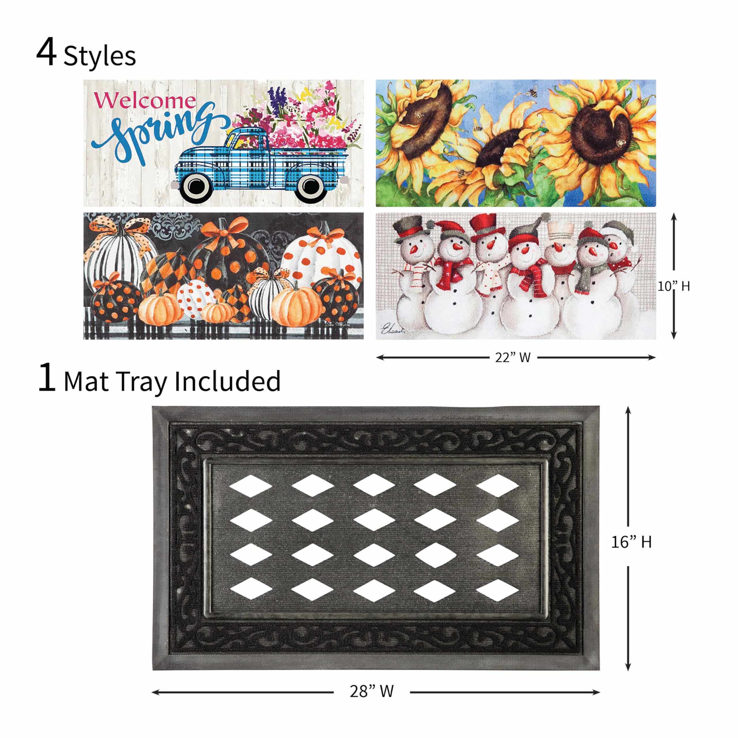 Evergreen Flag Sassafras summer insert with sunny motif for outdoor entrance