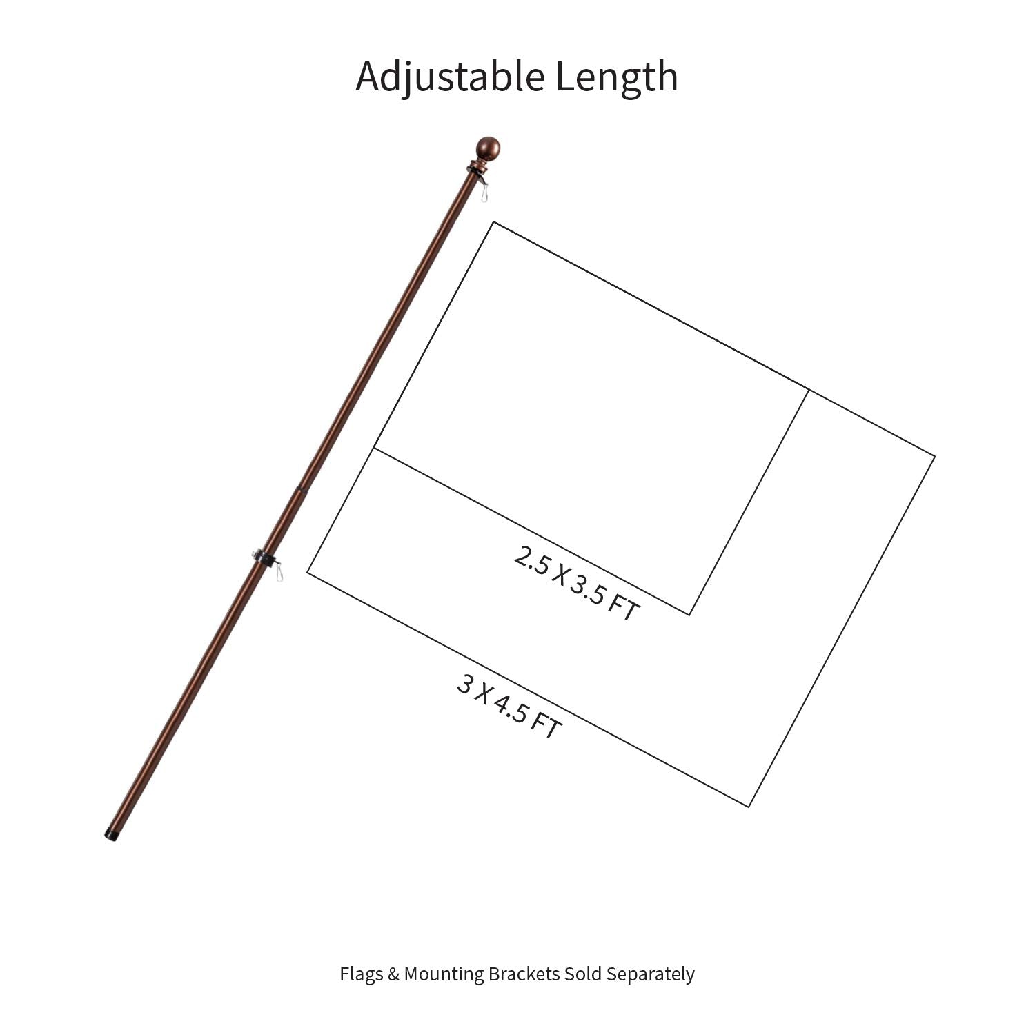 Evergreen Flag weather-resistant metal ensures year-round use