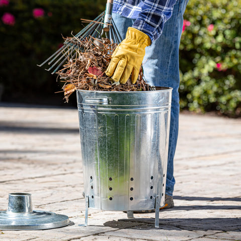 Evergreen Garden incinerator with air holes and design for easier burning.