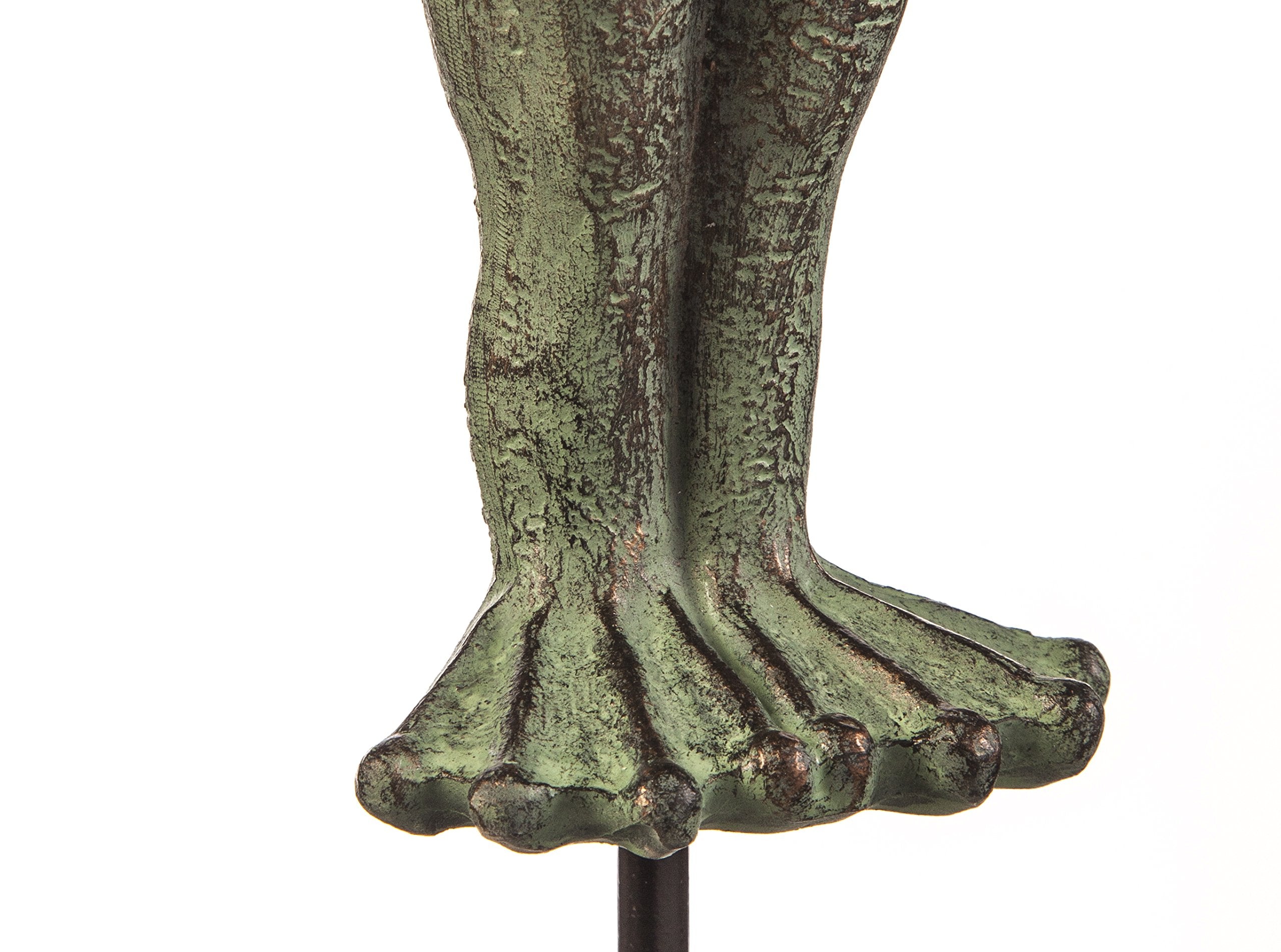 Evergreen Garden 18-inch frog weather station for clear outdoor monitoring.