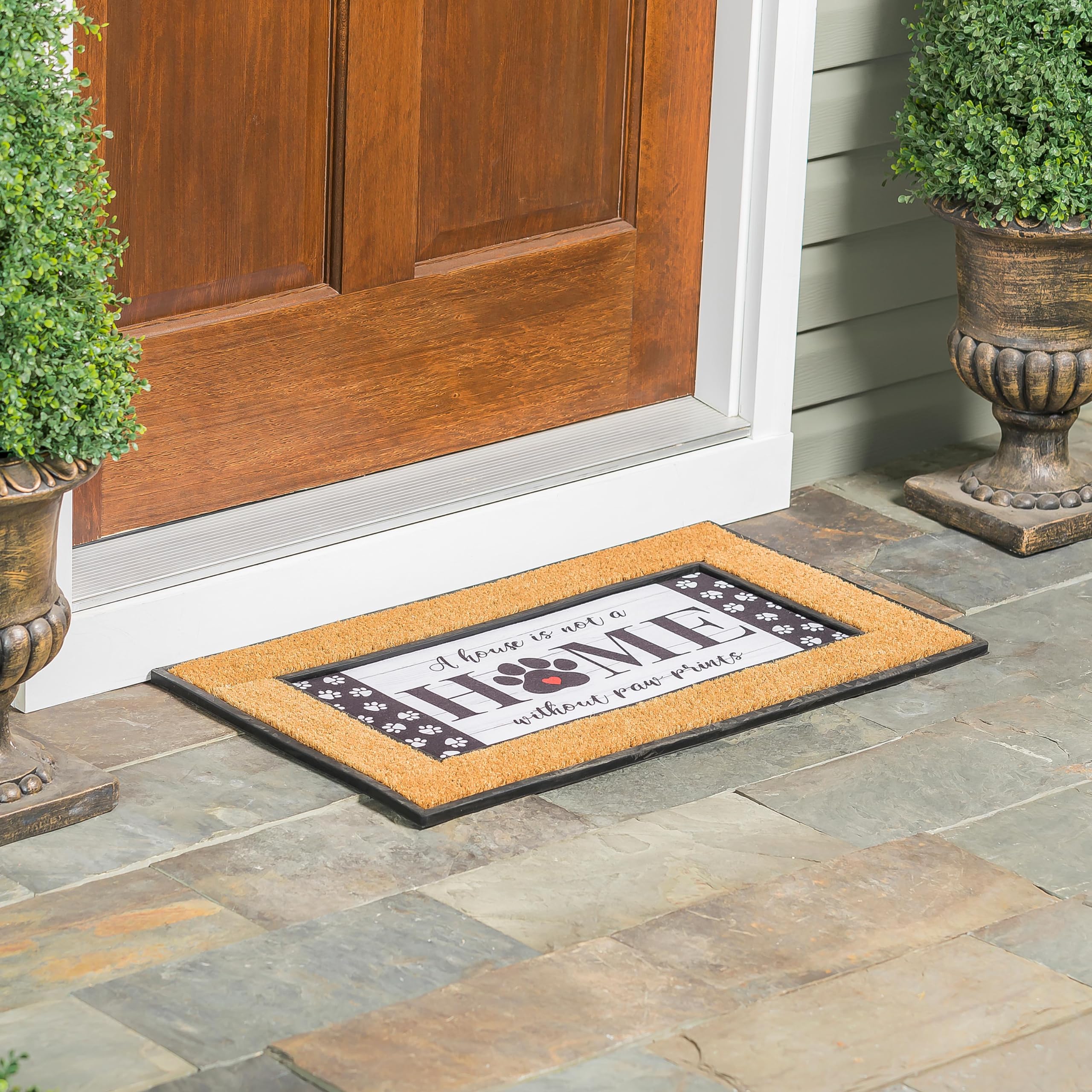 Evergreen Sassafras doormat featuring birds boosts curb appeal while withstanding weather