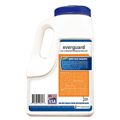 Everguard Tick Mosquito granular repellent granules ready to sprinkle to form an invisible barrier.