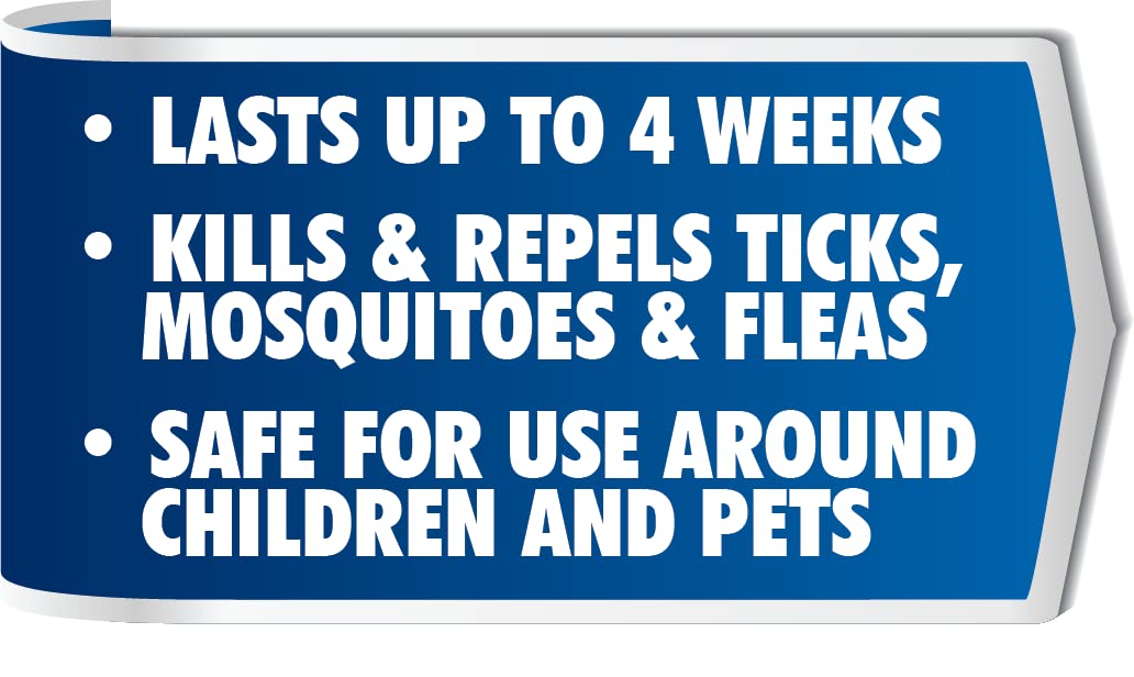 Everguard Tick Mosquito granular repellent ground application around garden beds.