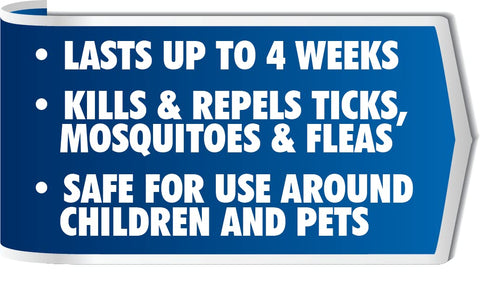 Everguard Tick Mosquito granular repellent ground application around garden beds.