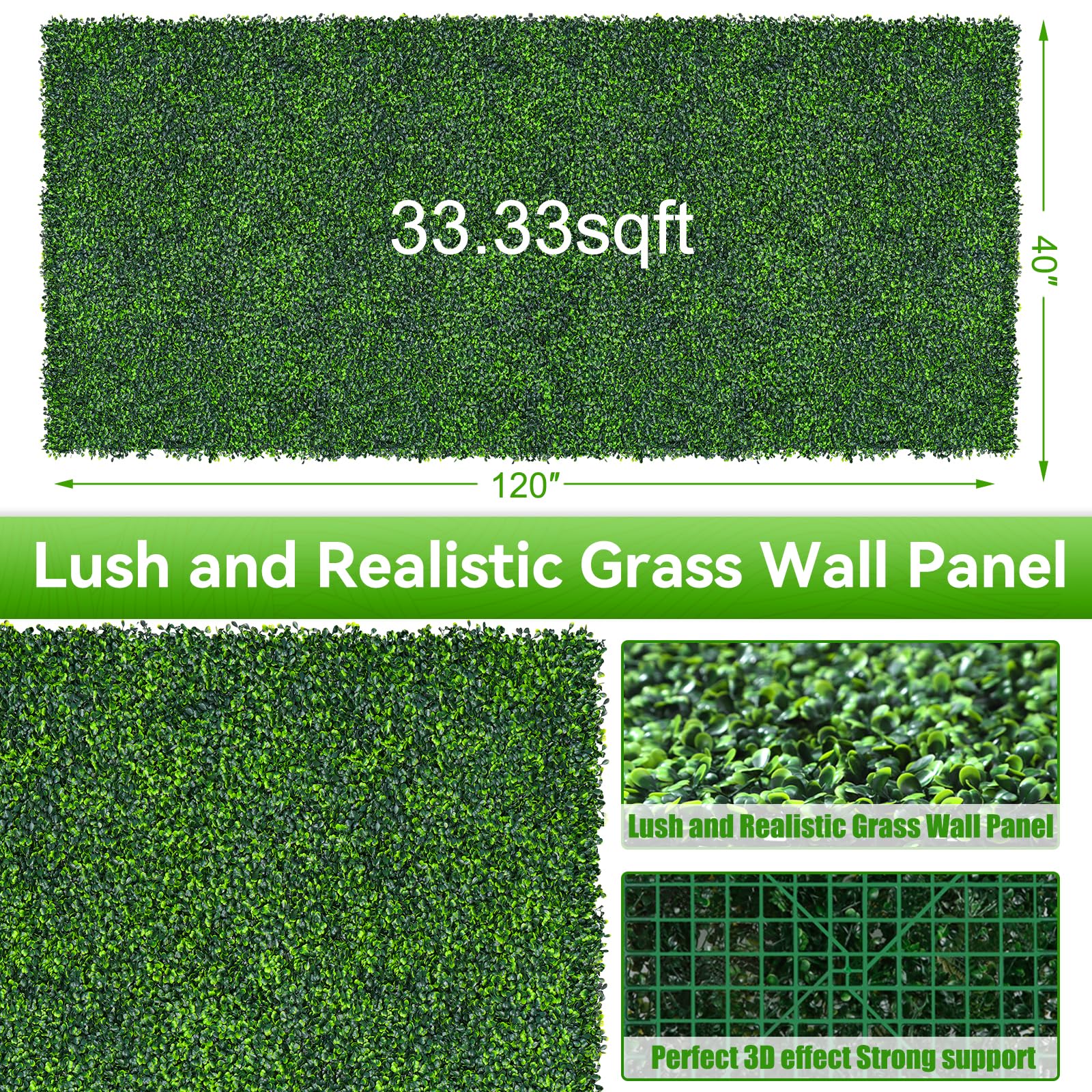 EverNature boxwood roll close-up leaves texture highlights realistic detail