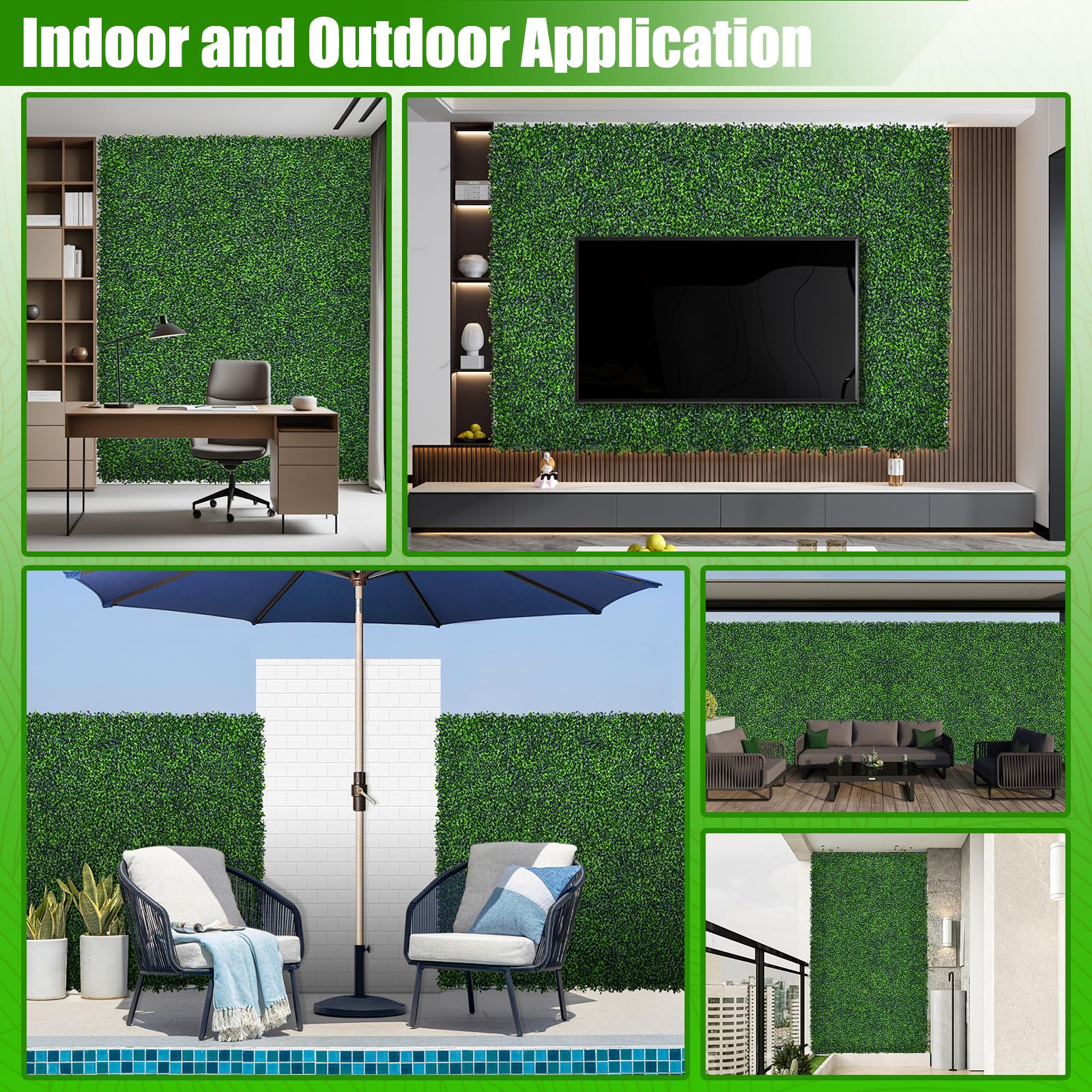EverNature faux grass panel UV resistant color stays vibrant in sun