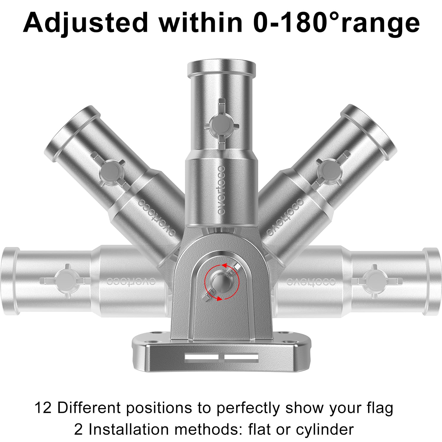 Evertoco 304 stainless steel flag bracket resists rust for long-lasting displays.