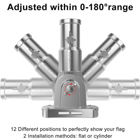 Evertoco 304 stainless steel flag bracket resists rust for long-lasting displays.