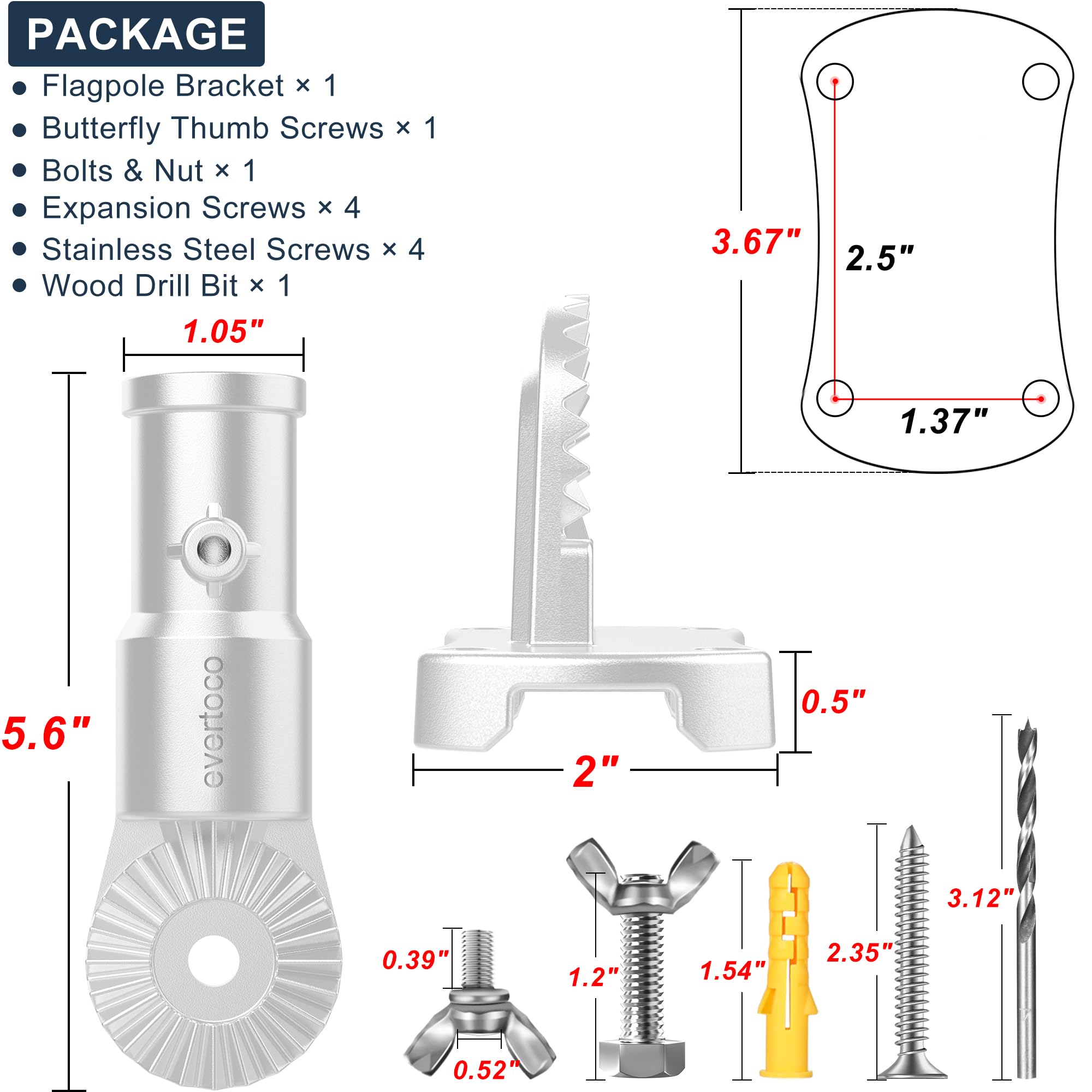 Evertoco curved-surface mounting via straps fits round posts for versatile placement.