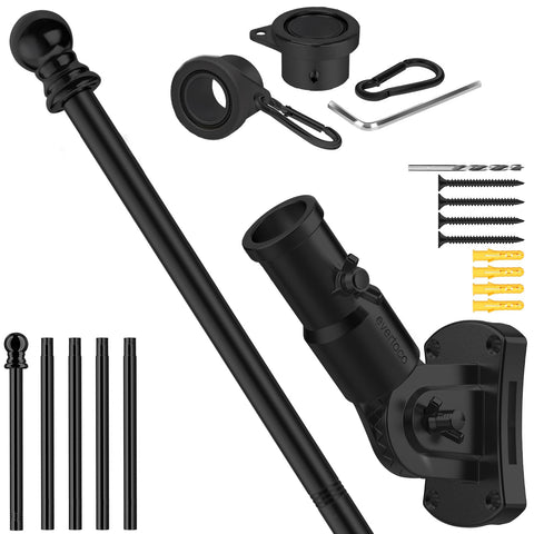 evertoco flag pole bracket with 180-degree adjustability for perfect flag display