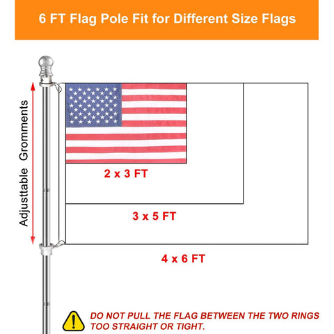 Evertoco removable ball top enables easy flag changes.