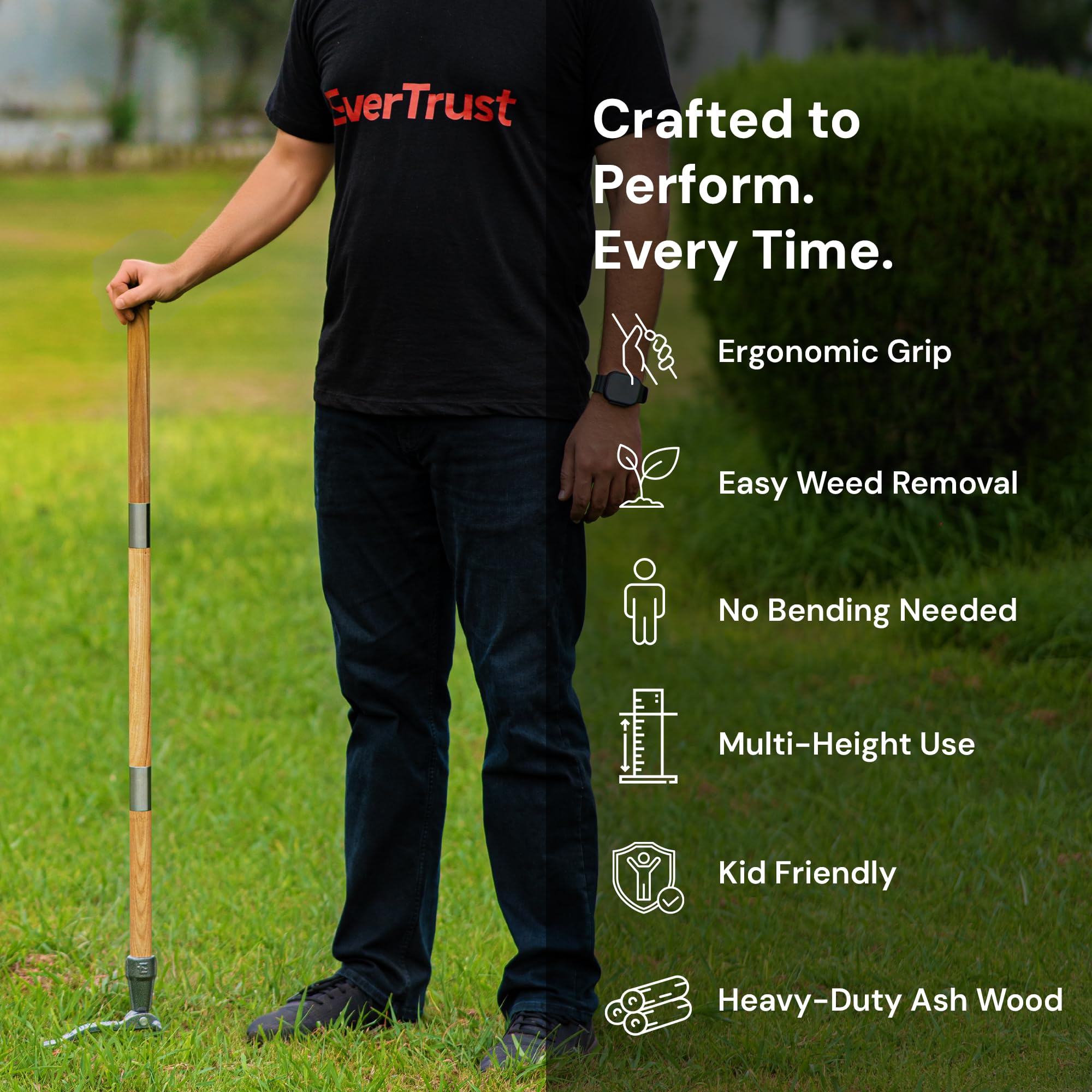 EverTrust foot-powered weed puller for hands-free weed removal