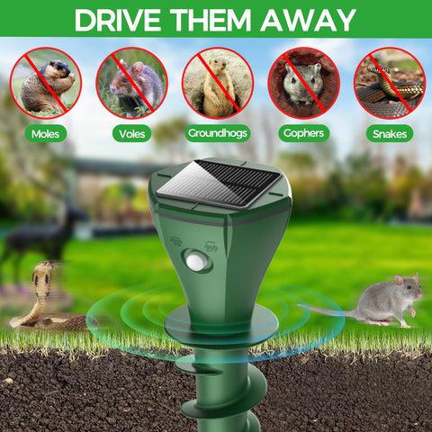 In-ground installation of EVESKY repellent with screws for quick setup