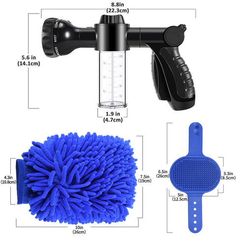 EVILTO jet pattern demonstrates powerful cleaning from a distance.