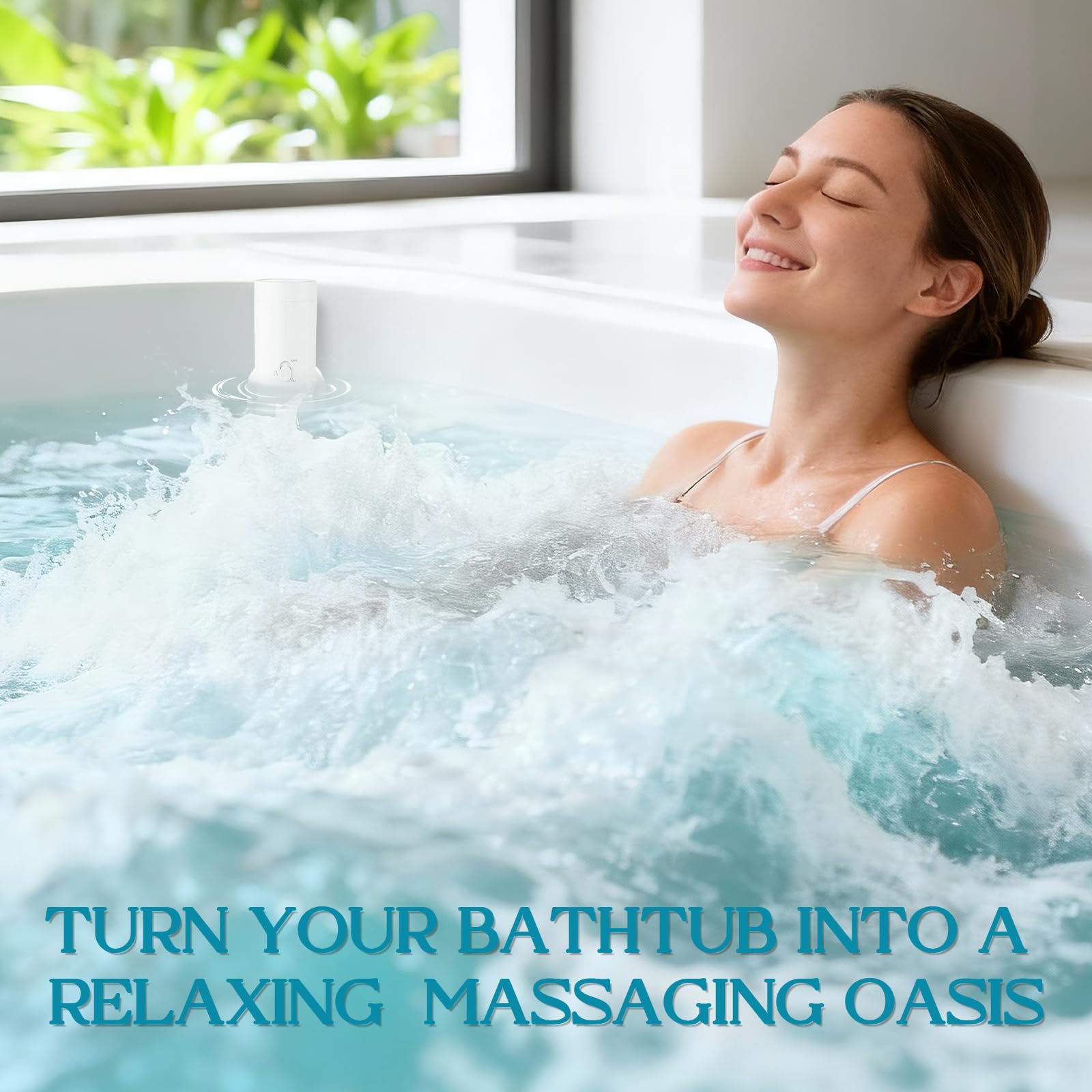 EVINYEP Rechargeable Bath Jets cordless design lets you move freely during a soak.